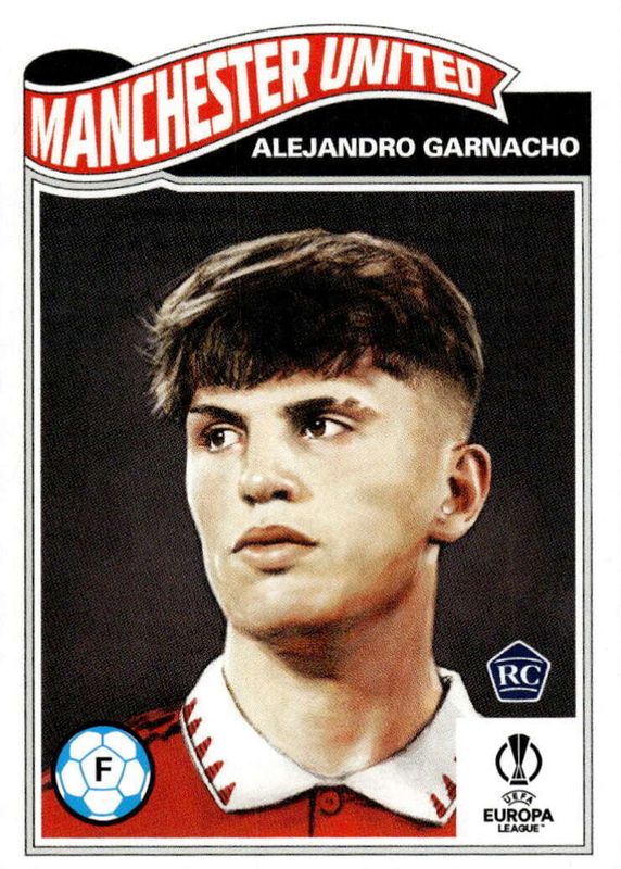 Alejandro Garnacho 2023 Topps Living UCL 526 Base (Print Run 3,581) Price Guide Sports Card